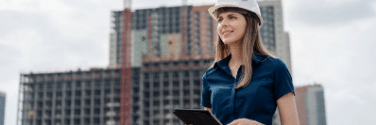Engineer with tablet
