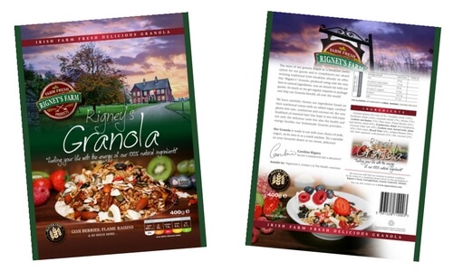 Rigneys Granola Packaging with Barcode Rigneys Granola Packaging with Barcode