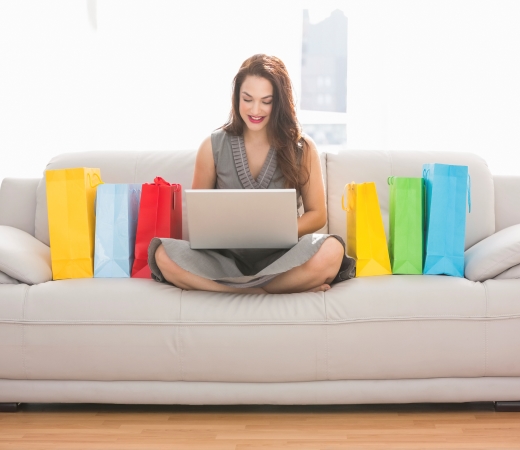 lady shopping online