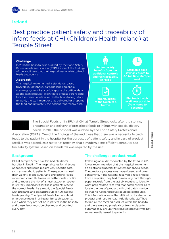 Traceability Of Infant Feeds At CHI At Temple Street thumbnail