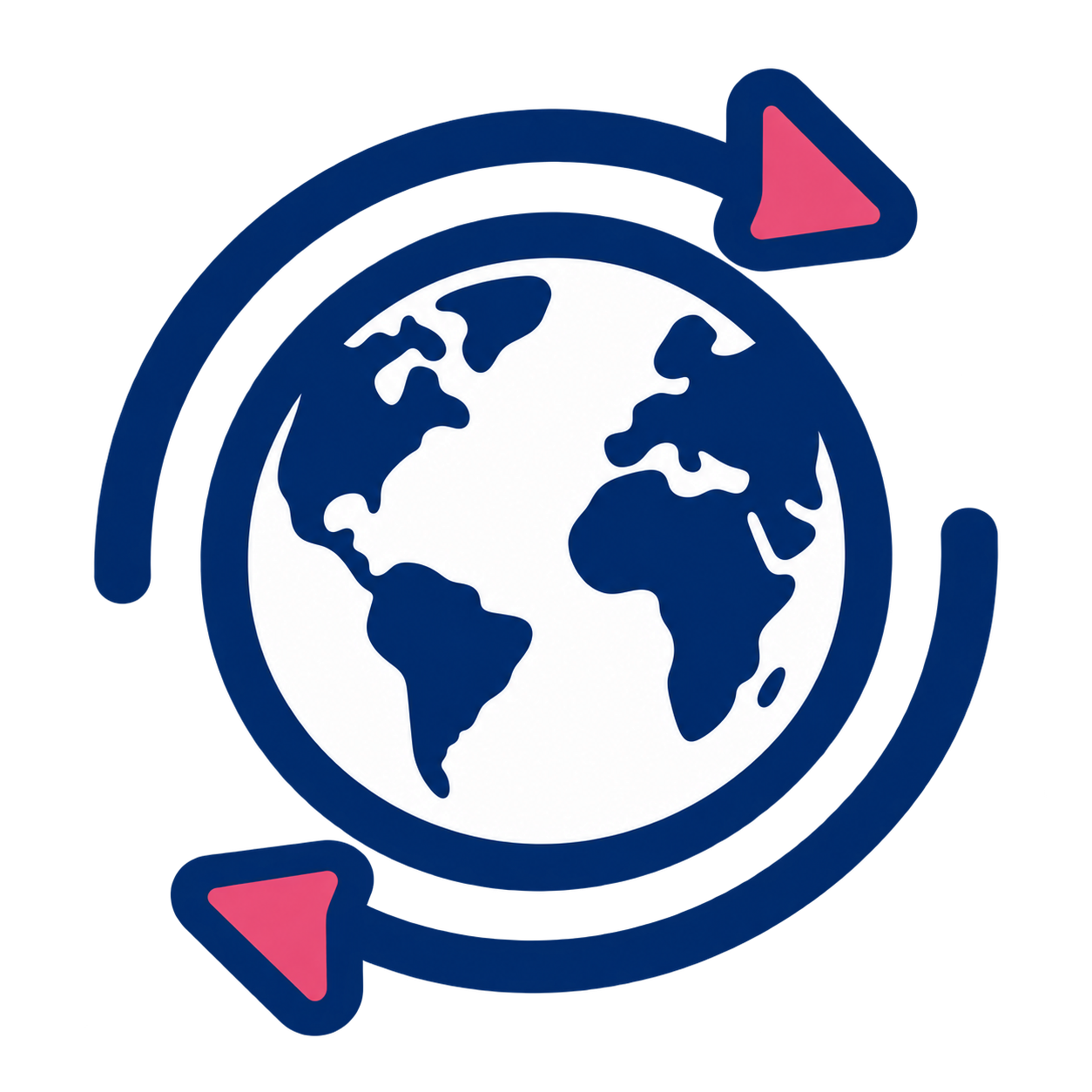 Globe Circled By Directional Arrows 1