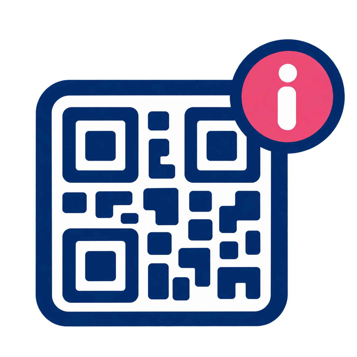 Decorative QR Icon With Info Badge