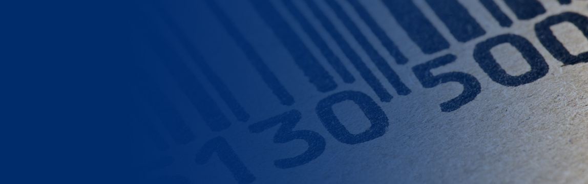Header Barcode Blue Gradient